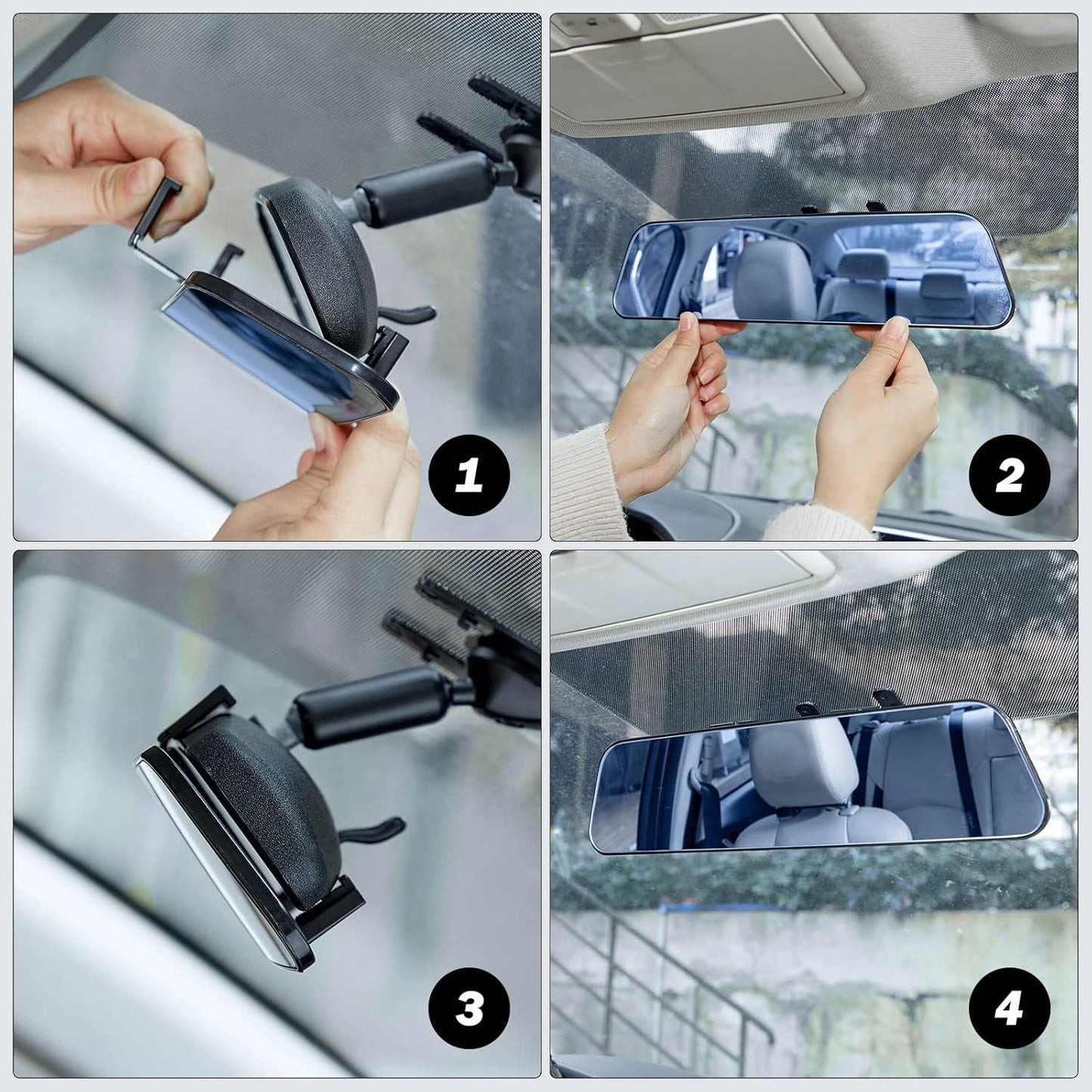 Wide Angle Rearview Mirror – Anti-Glare Universal Clip-On Car Mirror - Infinitygallery.store