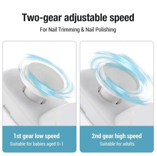 Electric Nail Grinder – Rechargeable Nail Clipper for Fingers & Toes with 2-Speed Settings - Infinitygallery.store