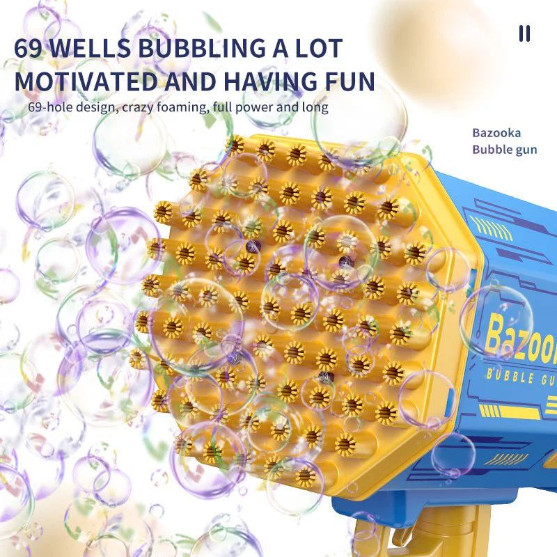 Rocket Boom Bubble Gun – Automatic Bubble Blaster for Kids & Parties - Infinitygallery.store