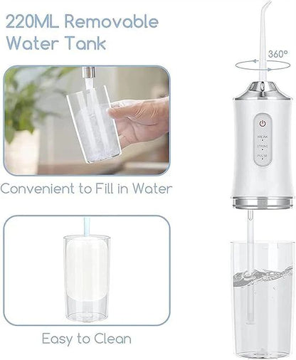 Portable Oral Irrigator – 3 Pressure Modes, USB Rechargeable, 360° Nozzle for Deep Teeth & Gum Cleaning - Infinitygallery.store