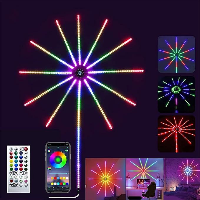 Smart Firework LED Lights – 16 Million Colors, Music Sync & App Control for Festive Ambience - Infinitygallery.store