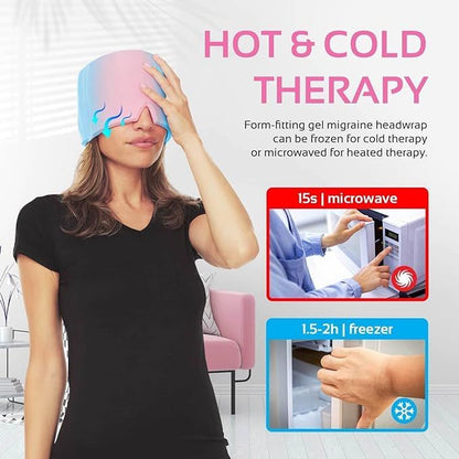 Migraine Relief Cap – Hot & Cold Therapy Headache Soother with Thermax Tech - Infinitygallery.store