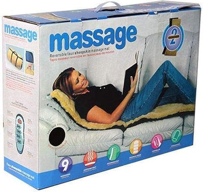 Full Body Massage Mat – Heated, Reversible Quilted Mat with 9 Motors & 4 Massage Zones - Infinitygallery.store