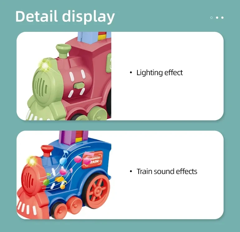 Domino Train – Automatic Domino Laying Toy for Kids with Construction Props - Infinitygallery.store