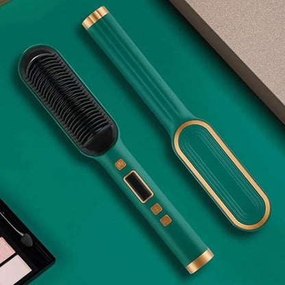 2-in-1 Ionic Hair Straightener Comb with Anti-Scald Design & Protein Coating - Infinitygallery.store