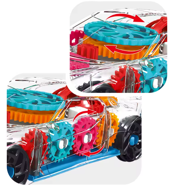 Wanlok – Police Car Toy | Flashing Lights, Music & Rotating Gear Action for Kids