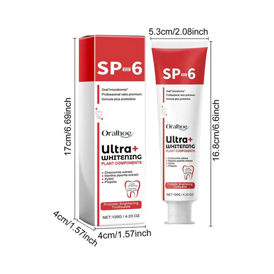 2 Pcs SP-6 Ultra Whitening Toothpaste – Deep Cleaning & Probiotic Brightening - Infinitygallery.store
