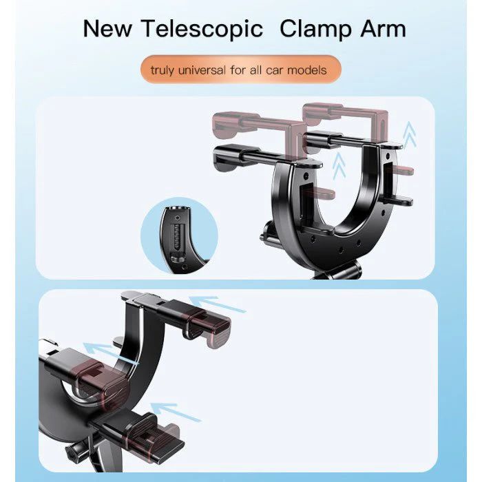 Universal Car Mirror Phone Holder with 450° Rotation – Rearview Mount Design - Infinitygallery.store