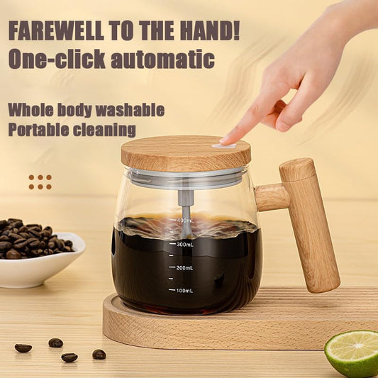 Electric Mixing Glass Mug – Self-Stirring 7000 RPM Coffee & Protein Blender Cup - Infinitygallery.store