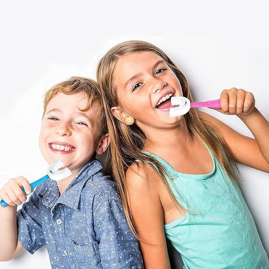 Kids U-Shaped Toothbrush – 360° Gentle Cleaning for Ages 2–12 - Infinitygallery.store