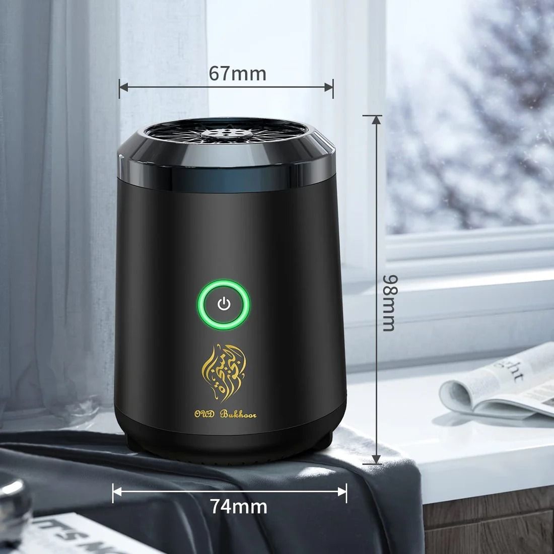 Smart Bukhoor Perfume Dispenser – Rechargeable Charcoal Incense Burner with Adjustable Fragrance Control - Infinitygallery.store