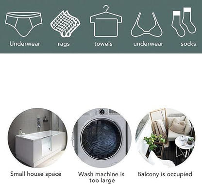 2-in-1 Foldable Mini Washing Machine by TOPINCN – Portable Automatic Washer & Spinner with 1kg Capacity - Infinitygallery.store