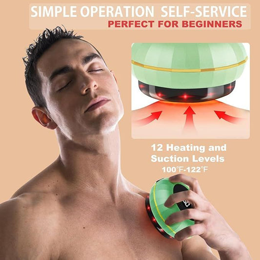 Smart Cupping Massager – 5-in-1 Electric Therapy Device with Heat & Suction - Infinitygallery.store