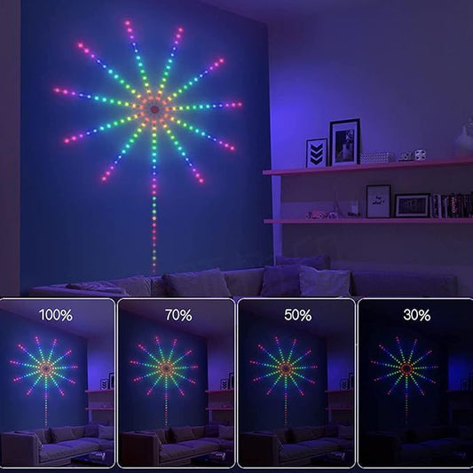 Smart Firework LED Lights – 16 Million Colors, Music Sync & App Control for Festive Ambience - Infinitygallery.store