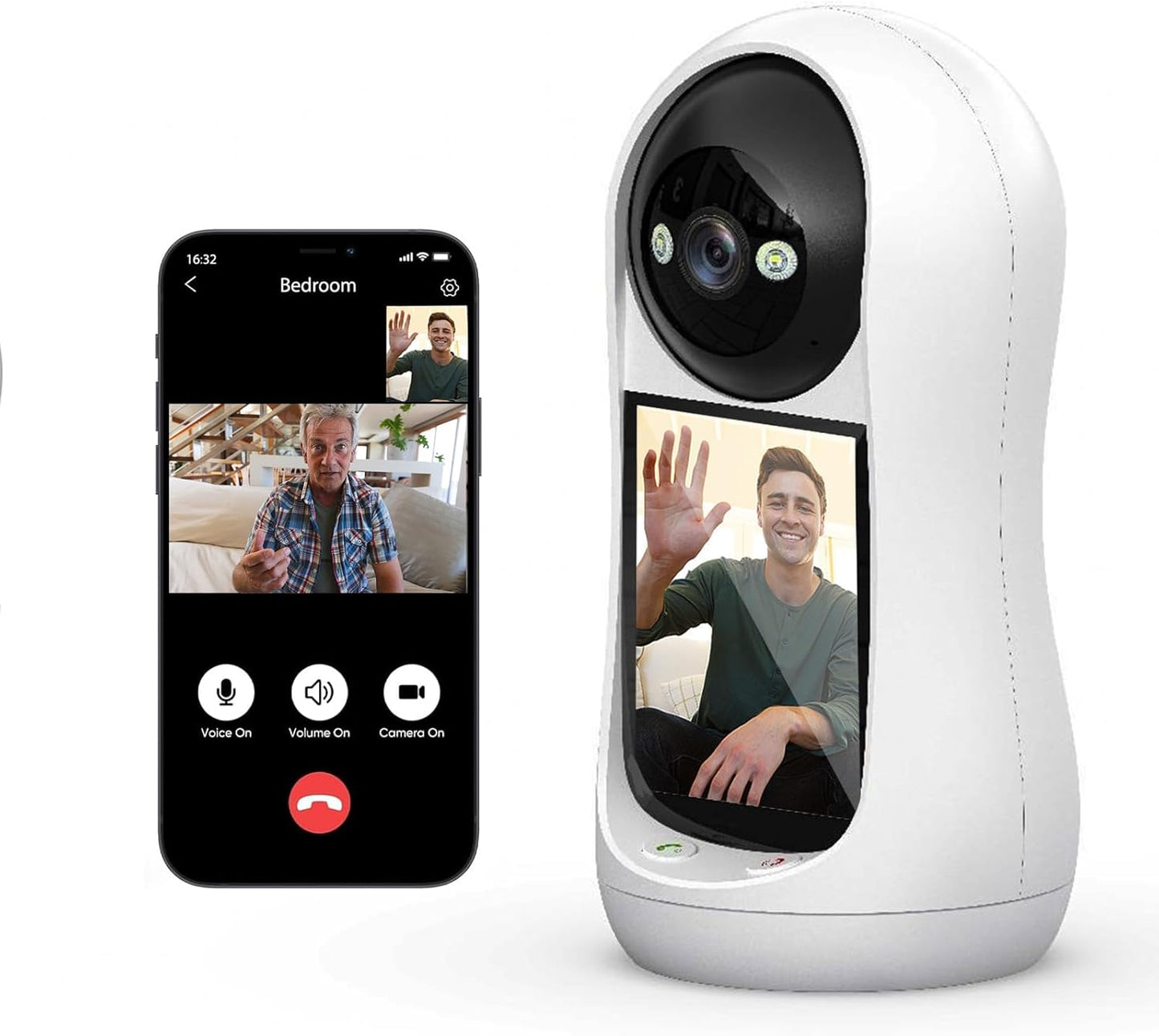 Smart Video Call Camera – 3MP HD | One-Click Call | 360° Motion Tracking - Infinitygallery.store