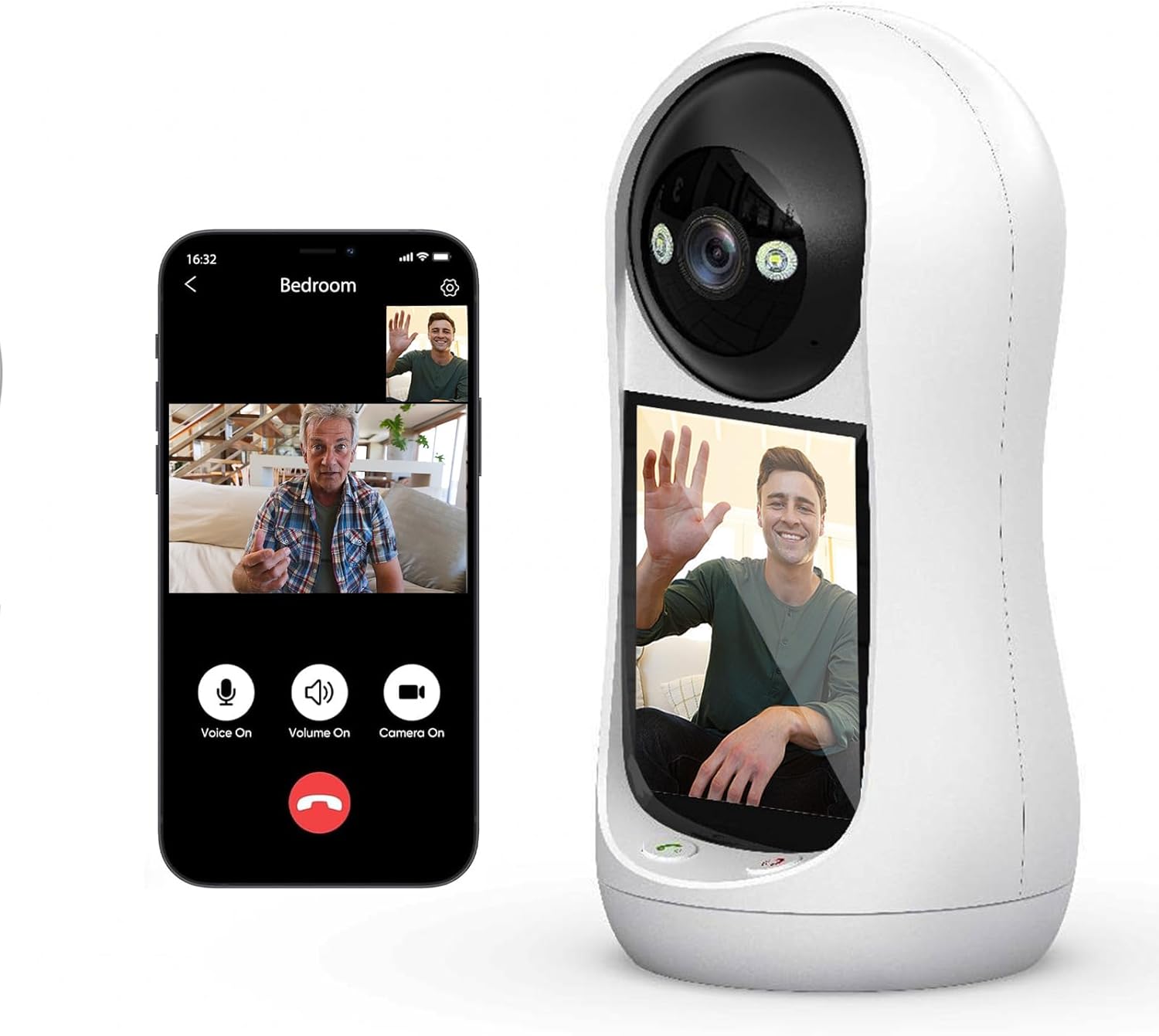 Smart Video Call Camera – 3MP HD | One-Click Call | 360° Motion Tracking - Infinitygallery.store
