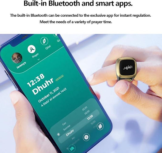 Zikr Ring – Smart Tasbeeh Counter with OLED Display & Prayer Reminders - Infinitygallery.store
