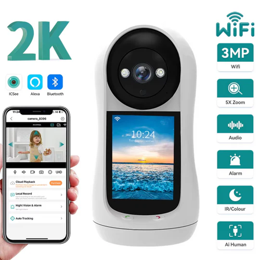 Smart Video Call Camera – 3MP HD | One-Click Call | 360° Motion Tracking - Infinitygallery.store