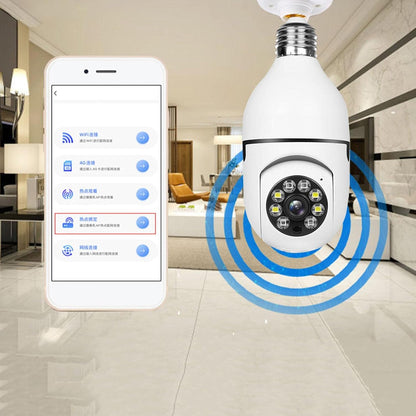 Light Bulb Security Camera – 1080P WiFi Camera with Full Color Night Vision & Motion Alerts - Infinitygallery.store