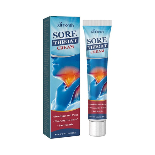 Sore Throat Relief Cream – Herbal Topical Ointment for Throat Discomfort & Bad Breath (20g) - Infinitygallery.store