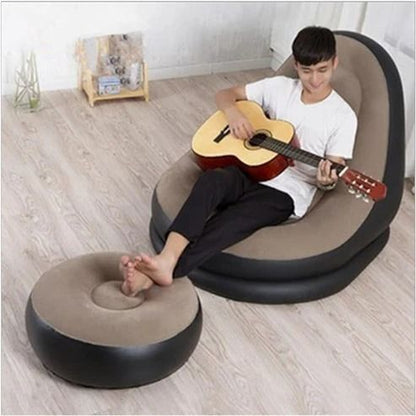 Inflatable Single Sofa – Modern Folding Air Chair for Living Room or Travel - Infinitygallery.store