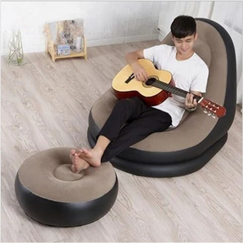Inflatable Single Sofa – Modern Folding Air Chair for Living Room or Travel - Infinitygallery.store