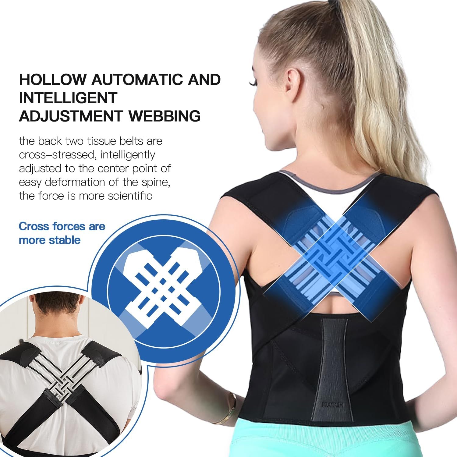 Adjustable Posture Corrector Belt for Back, Spine & Shoulder Support – Unisex Brace (M–XXL) - Infinitygallery.store