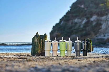 Stanley Quencher Tumbler – 40oz Recycled Stainless Steel Insulated Travel Mug with Lid & Straw - Infinitygallery.store