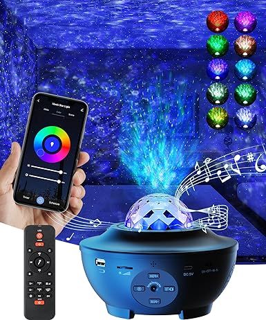Galaxy Ocean Light Projector with App Control & Built-in Speaker – Transform Your Room into a Starry Oasis 🌌 - Infinitygallery.store