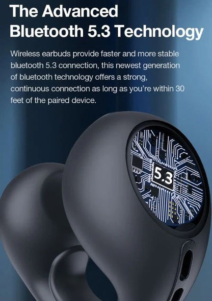 Bone Conduction Bluetooth Headphones – Clip-On, IPX5 Waterproof, 8D Surround Sound - Infinitygallery.store