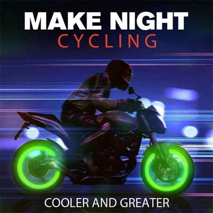 Luminous Tire Valve Caps (4-Pack) – LED Glowing Car Wheel Lights for Cars, Bikes & Motorcycles