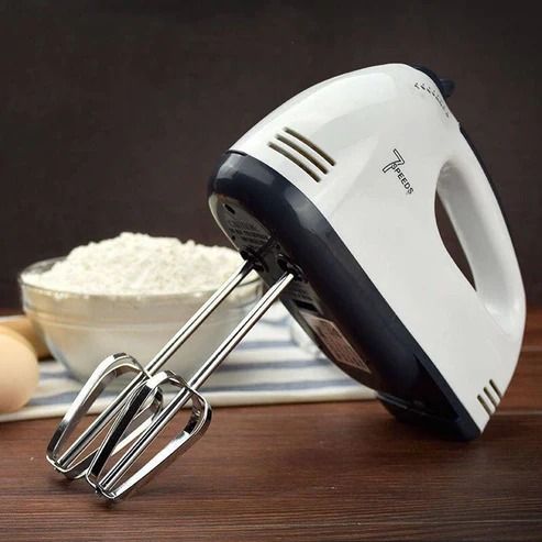 Super Hand Mixer with Stainless Steel Attachments – 7 Speeds + Turbo Function - Infinitygallery.store