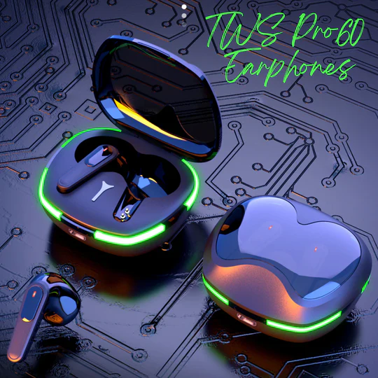 Pro60 Wireless Earphones – LED Display, Bluetooth 5.1, HiFi Sound, Touch Control - Infinitygallery.store