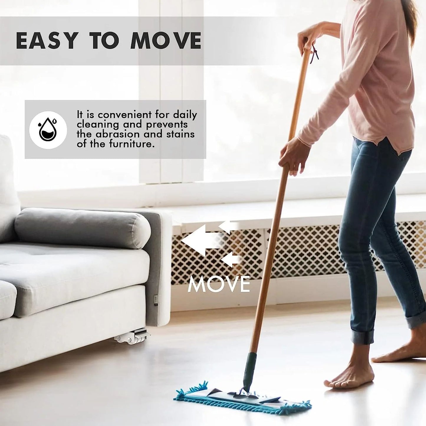 Easy DIY Furniture Mover Dolly – Adjustable Base with 24 Wheels (660 lb Capacity) - Infinitygallery.store