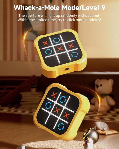 Tic Tac Toe Bolt Game – 4-in-1 Electronic Handheld Puzzle Console for Kids & Adults - Infinitygallery.store