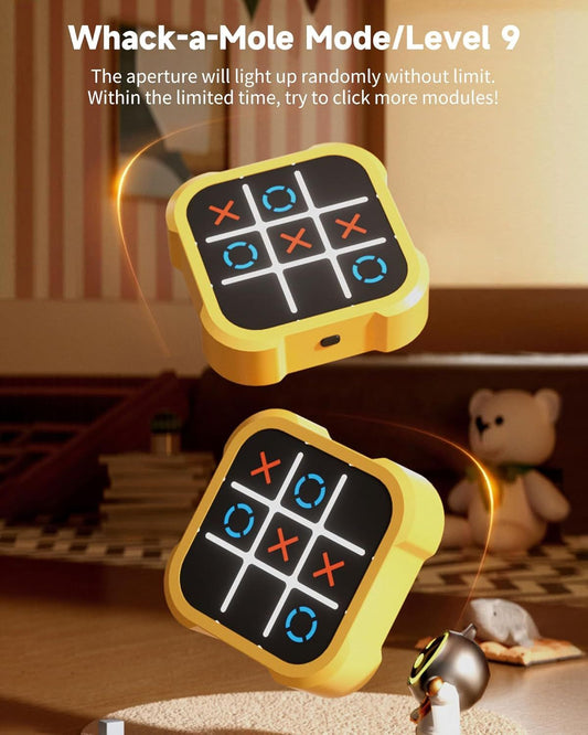Tic Tac Toe Bolt Game – 4-in-1 Electronic Handheld Puzzle Console for Kids & Adults - Infinitygallery.store