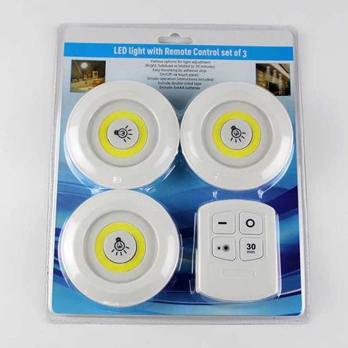 LED Puck Lights with Remote – 3-Pack Wireless COB + LED Lighting - Infinitygallery.store