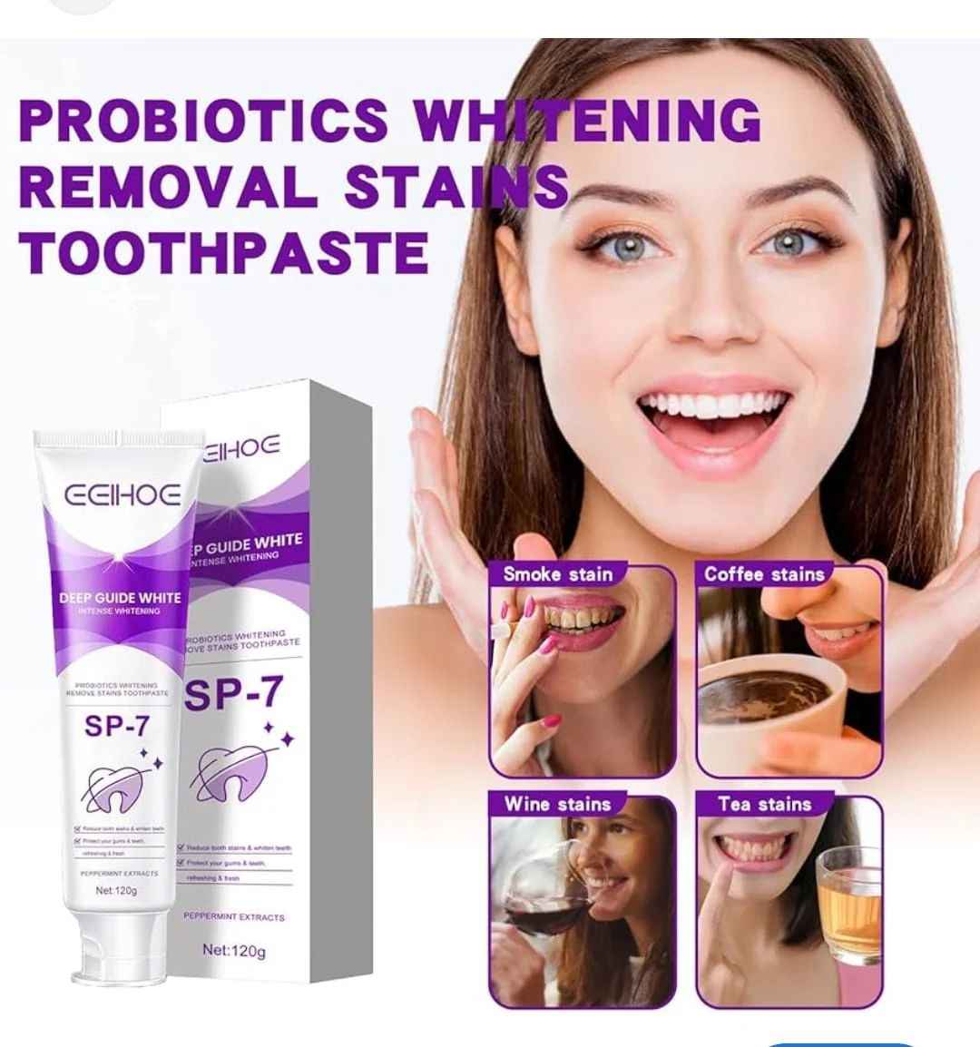 Deep Clean Whitening Toothpaste 120g – Fights Plaque, Brightens Teeth, Freshens Breath