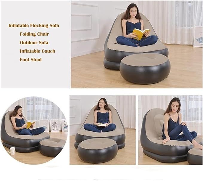 Inflatable Single Sofa – Modern Folding Air Chair for Living Room or Travel - Infinitygallery.store