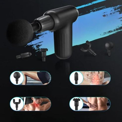 FH-820 Muscle Massage Gun – 6-Speed Deep Tissue Massager with 4 Heads - Infinitygallery.store