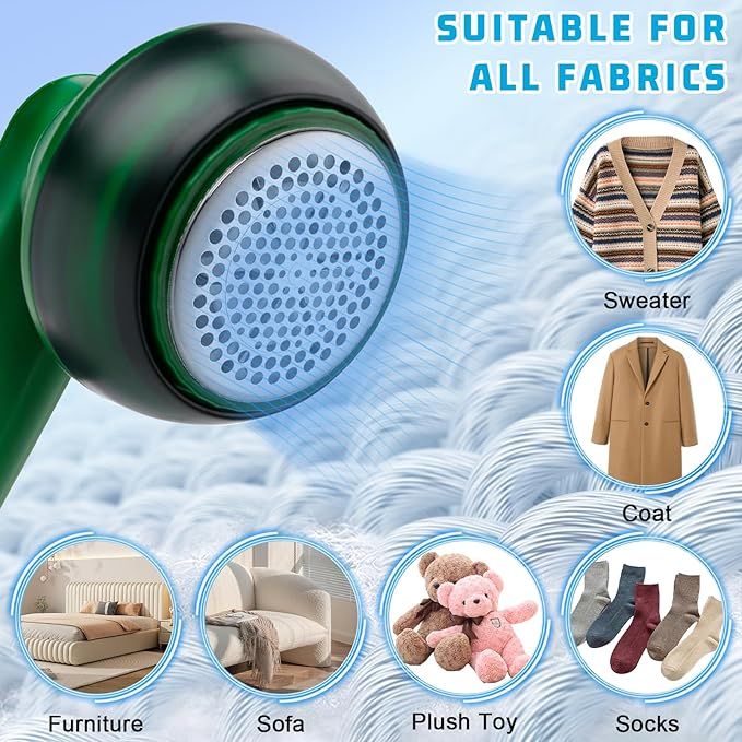 Rechargeable Electric Lint Remover – USB Fabric Shaver with Double Protection & Light Ring - Infinitygallery.store