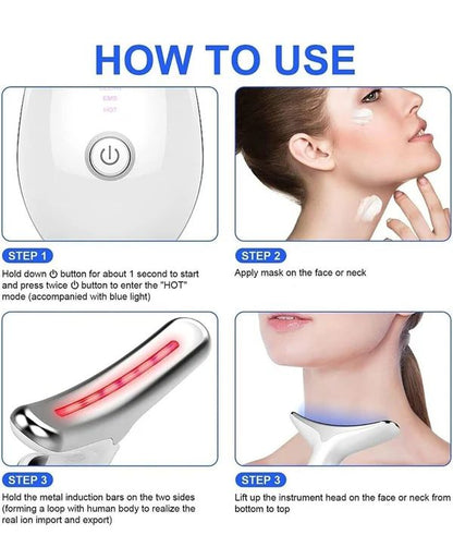 ✨ Anti-Wrinkle Face Roller – Microcurrent Beauty Massager with USB Charging - Infinitygallery.store