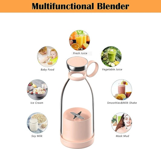 Portable Juicer Bottle – 350ml USB Rechargeable Personal Blender for Smoothies & Shakes - Infinitygallery.store