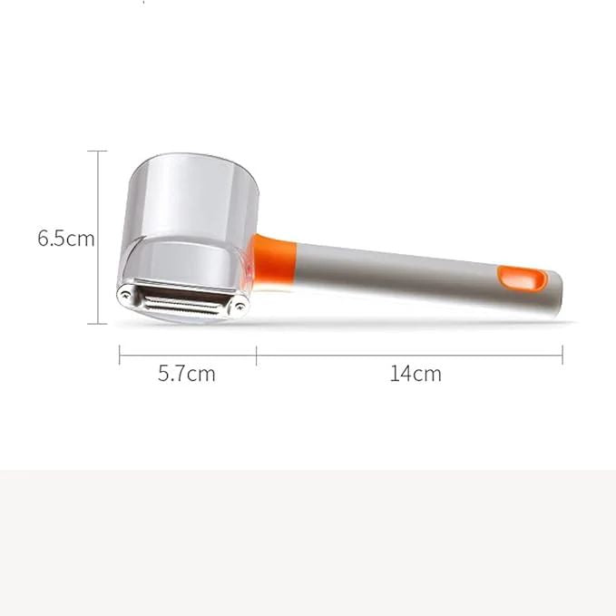 Stainless Steel Vegetable Peeler with Dual Blade & Collection Container - Infinitygallery.store