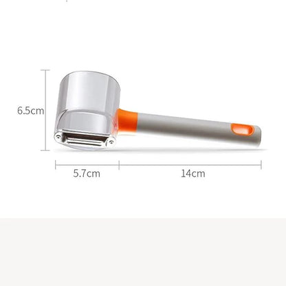 Stainless Steel Vegetable Peeler with Dual Blade & Collection Container - Infinitygallery.store