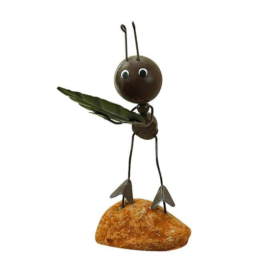 Metal Ant Decoration Piece – Quirky Handmade Tabletop Ornament for Home & Office - Infinitygallery.store