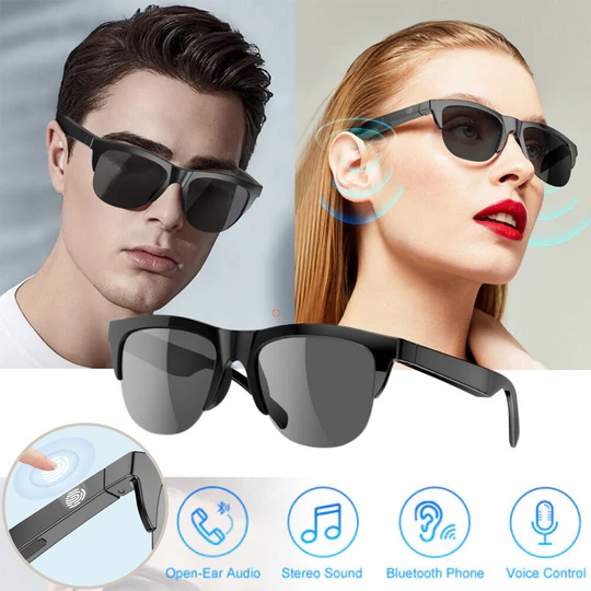 Smart Bluetooth Polarized Sunglasses – UV Protection, HiFi Sound, Touch Control, Built-In Speakers - Infinitygallery.store