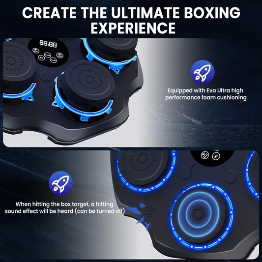 2025 Electronic Musical Boxing Machine – Wall-Mount Rhythm Trainer with LED & Bluetooth - Infinitygallery.store