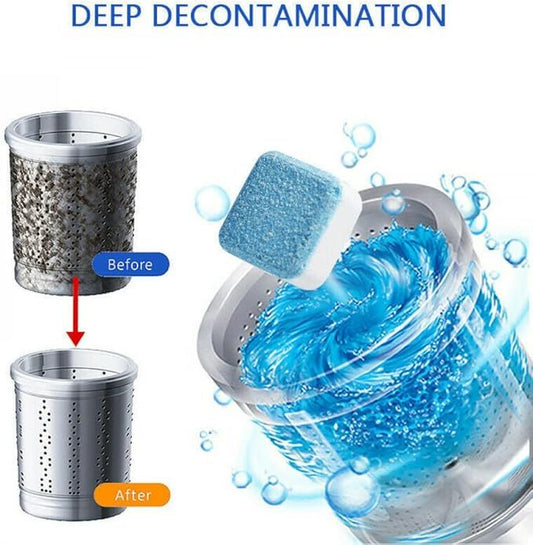 Washing Machine Cleaner Tablets (Pack of 12) – Deep Clean & Odor Removal for All Washers - Infinitygallery.store