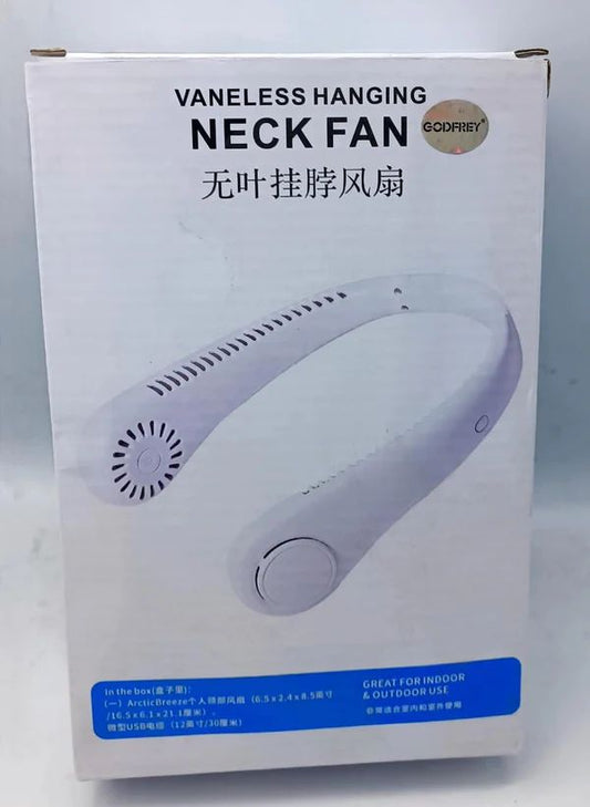 Vaneless Neck Hanging Fan – Hands-Free Wearable Fan with 48 Air Vents & USB Rechargeable Battery - Infinitygallery.store